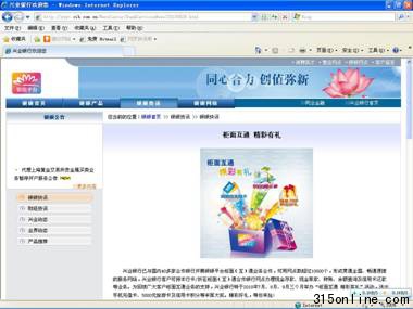 兴业银行网站截图